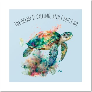 Watercolor Sea Turtle | Motivational Quotes | Marine Life Posters and Art